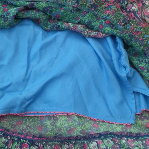 NWT Anthropologie Allegra Skirt Blue Motif Sz 4 - Picture 7 of 8